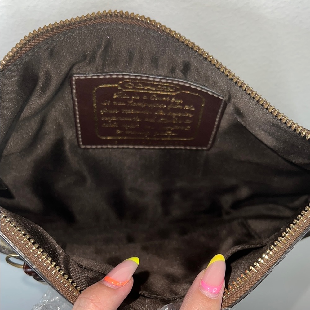 Coach Brown and Tan Shoulder Bag - Picture 4 of 5